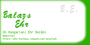 balazs ehr business card